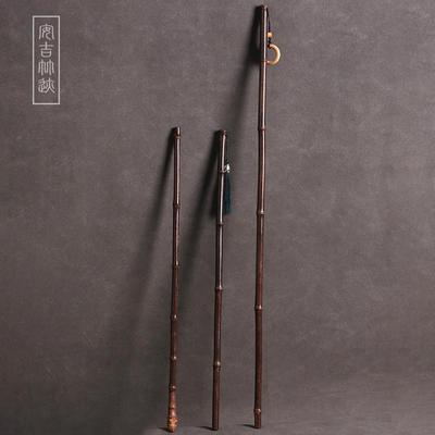 梅鹿竹戒尺天然竹根条实心竹教鞭