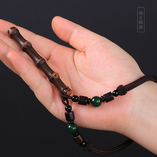 老料紫竹根手把件步步高随身高密度解压把玩手串汽车吊坠挂件精品