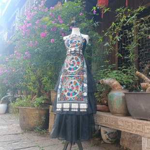 新款 旅拍少數(shù)民族攝影服裝 苗族土家族苗疆少女民族苗族土家族套裝