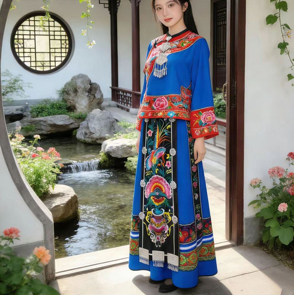 成人盛装民族舞流苏长裙