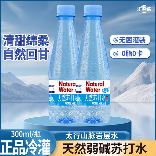 【漏液包赔】汇哆乐原味弱碱性苏打水300ml*12瓶装整箱新日期便宜