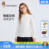 新款 暇步士童装 春秋季 衬衫 大童气质学院风衬衣儿童上衣 女童长袖