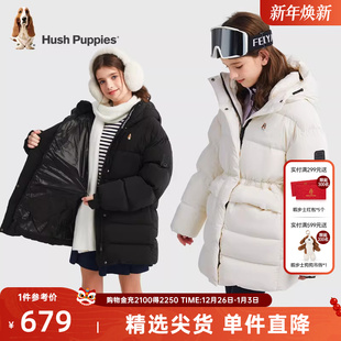 儿童中长款 新款 外套宝宝保暖厚上衣 女童羽绒服冬装 暇步士童装