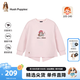 暇步士童装 儿童甜美圆领上衣小童卡通内搭潮 女童卫衣25春季 新款