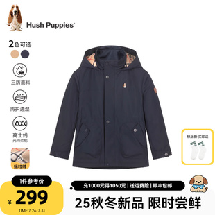 兒童三防風(fēng)衣25秋冬新款 暇步士童裝 男童連帽女童保暖加厚加絨外套