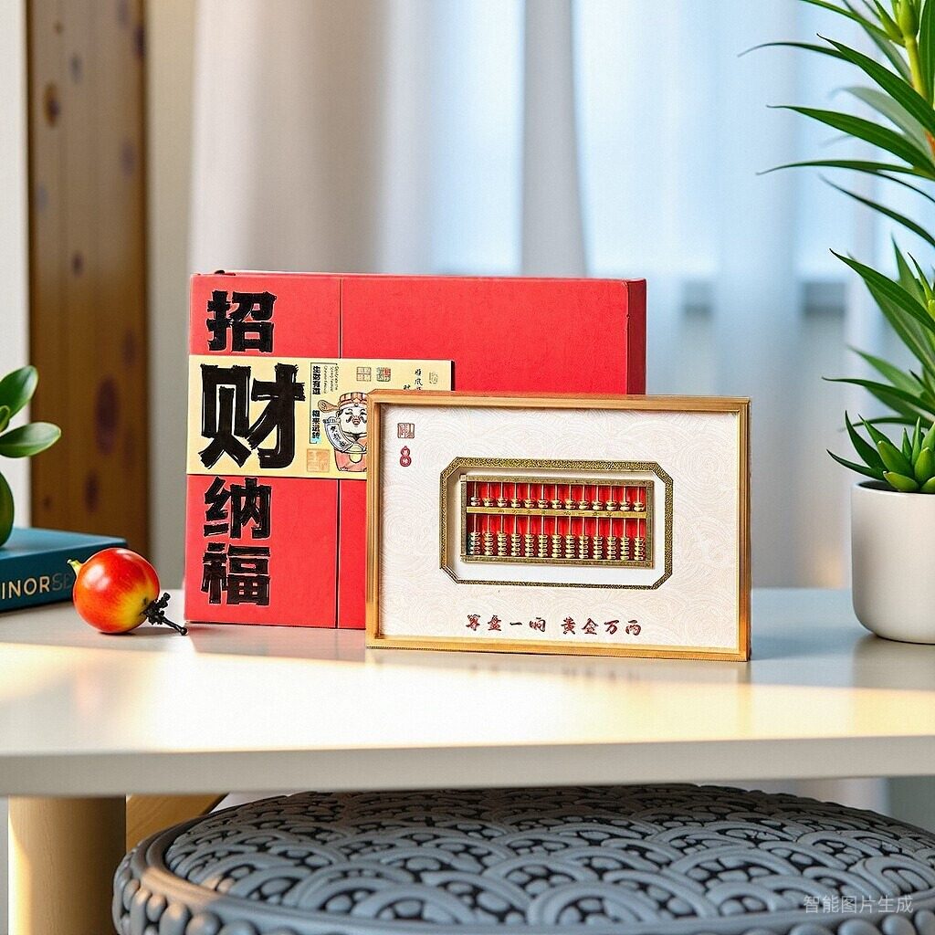 招财黄金算盘开业礼品礼物乔迁
