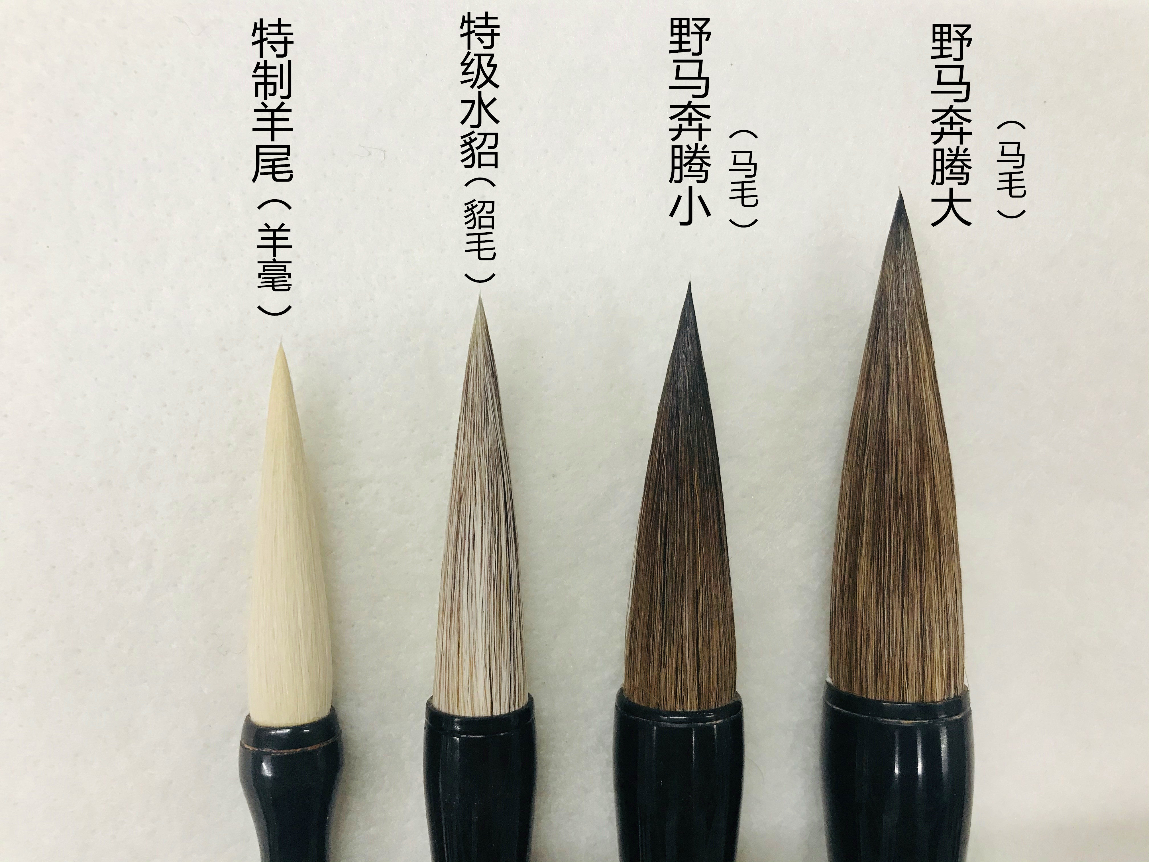 野马奔腾特制羊尾特级水貂钟进凡笔庄十年老店质量保证手工制作