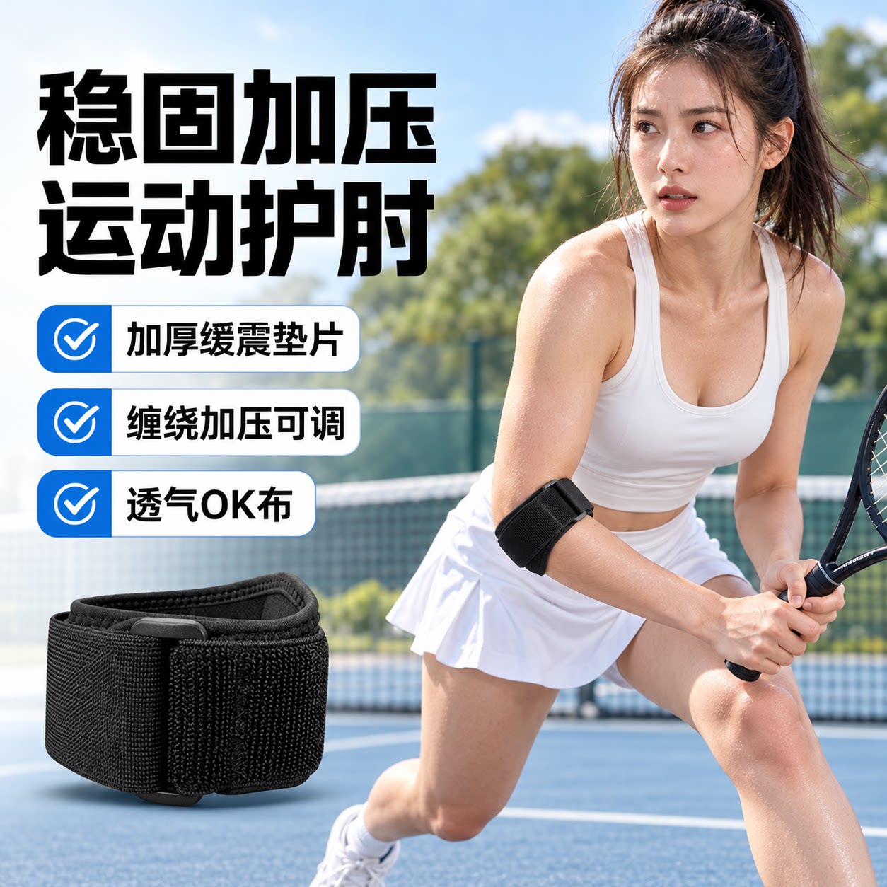 运动护肘缠绕加压稳固缓震透气款