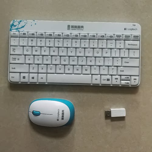 原装罗技K240无线键盘 M212无线鼠标 MK240无线键鼠标接收器 白色