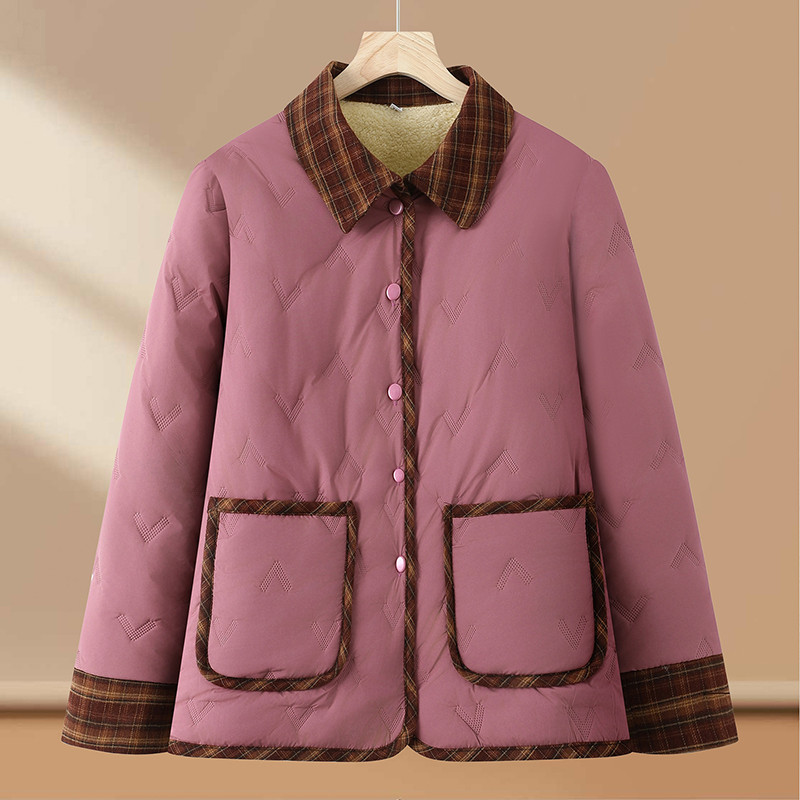 妈妈冬装新款加绒棉衣加厚保暖棉袄中老年女洋气短款翻领棉服外套,女装/女士精品,中老年女装,淘宝优惠券,粉丝福利购,淘宝优惠卷