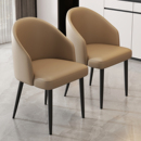 北欧轻奢洽谈酒店椅子 铁艺餐桌椅 餐椅家用 现代简约餐厅椅子意式