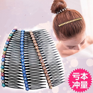 插梳头饰头发夹子刘海梳成人百搭发梳发卡韩国甜美顶夹发饰品发箍