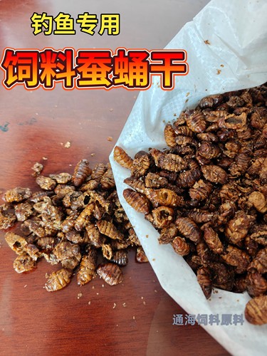 蚕蛹干鱼饵鸟食乌龟鱼食钓鱼诱食添加鲫鱼鲤鱼鲢鳙黑坑野钓罗非