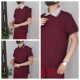 宽松半袖 体恤枣红色POLO衫 上衣 校服酒红色男女童短袖 中小学生夏季