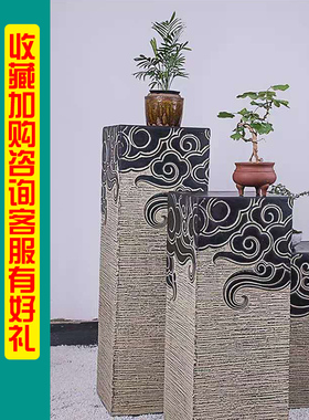青石祥云柱石雕石柱子拴马桩石头