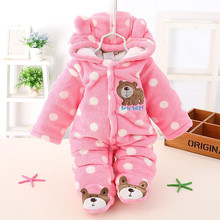 Quần áo trẻ em áo sơ mi mùa thu và mùa đông dày 0 giữ ấm 3 tháng nam và nữ quần áo trẻ em jumpsuit trẻ em thu đông