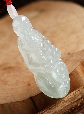 石之富缅甸天然翡翠A货冰种罗汉玉吊坠挂件12.91克