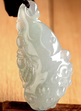 石之富珠宝缅甸翡翠A货冰种一鸣惊人玉吊坠16.19克