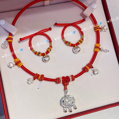 婴儿足银项链正品实心高级感银饰