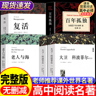 原著套装 高一必读名著老人与海大卫科波菲尔复活百年孤独悲惨世界乡土中国红楼梦高中新语文课外书老师推荐 世界十大名著全套正版