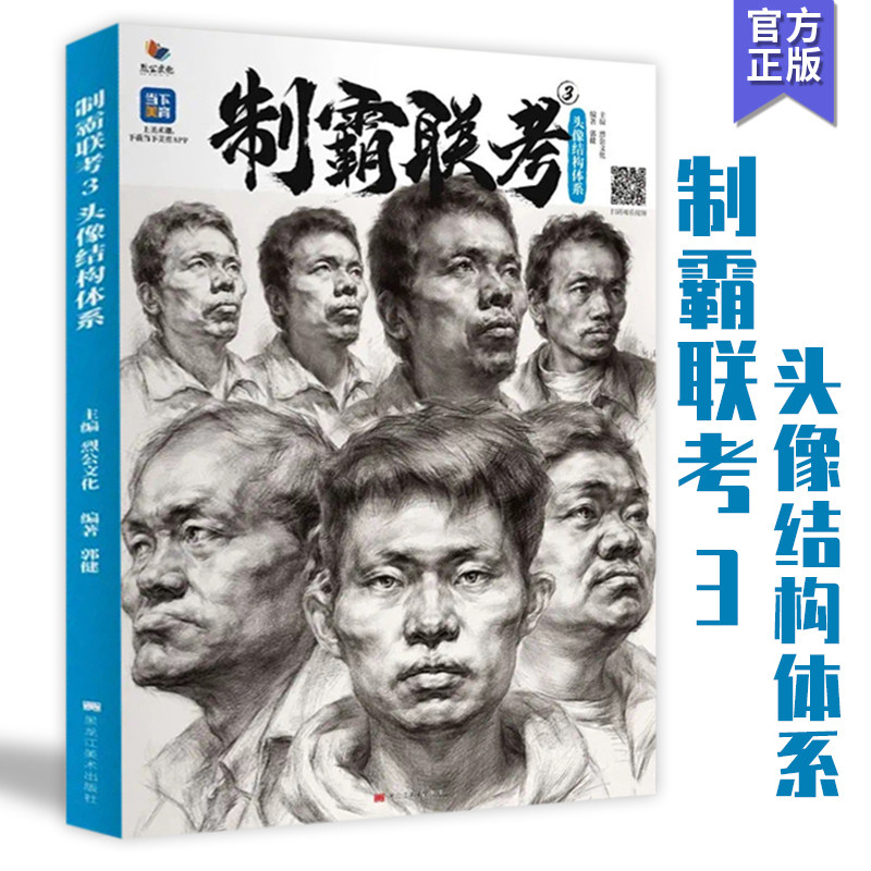 块训练石膏像人头带手专题大关系到完整稿绘画照片对画临摹联考教程书