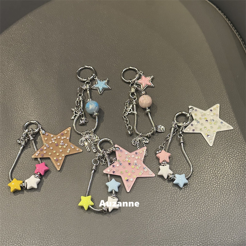 星星蝴蝶结适用于挂链包包车钥匙挂坠airpods耳机壳挂饰品