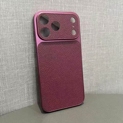 适用于苹果17PROMAX 16PRO iPhone15PROMAX/14/13商务电镀边二合一荔枝皮纹大视窗秒变17全包保护手机壳批发