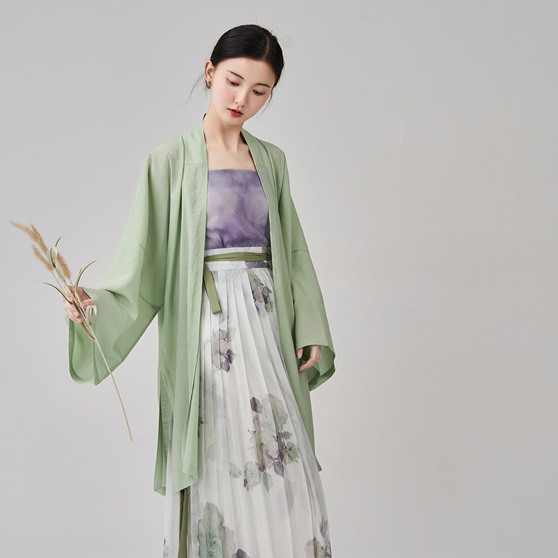 【up主专享】美色集「山茶」宋制汉服百迭裙春夏女