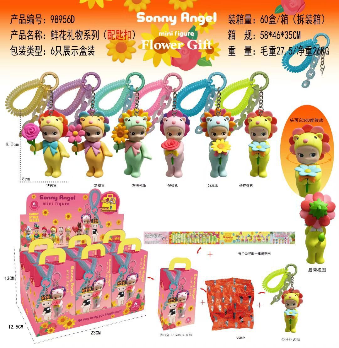 糖果奇幻世界匙扣Sonny Angel趴趴系列桑尼娃娃盲盒书包公仔挂件
