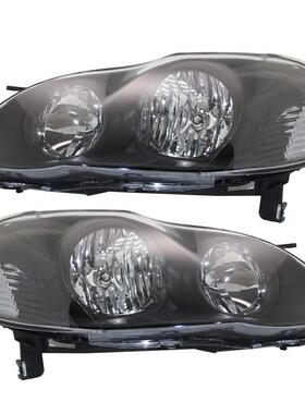 适用于丰田03-08款Corolla美规大灯 卡罗拉原车卤素半总成黑色款