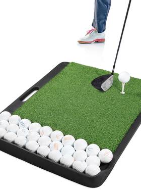 跨境新品Golf Training Mat高尔夫挥杆练习器手提击球打击训练垫