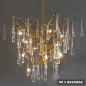 全铜后现代树枝吊灯创意别墅复式 吊灯 楼梯客餐厅酒店大堂轻奢个性