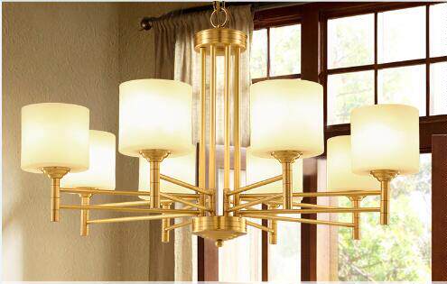 美式乡村吊灯全铜灯具简欧式客厅灯简约餐厅灯温馨卧室书房灯