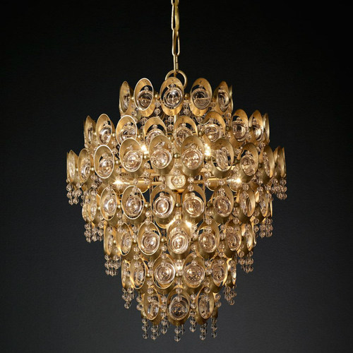 全铜水晶餐具设计师别墅吊灯