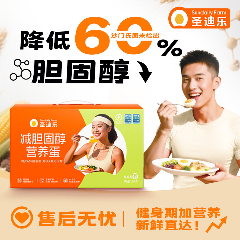 圣迪乐谷物鲜鸡蛋降低60%胆固醇