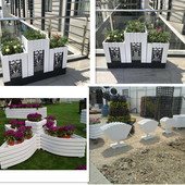 苏州不锈钢花箱铝合金花盆市政花箱护栏PVC发泡板花箱铁艺花箱