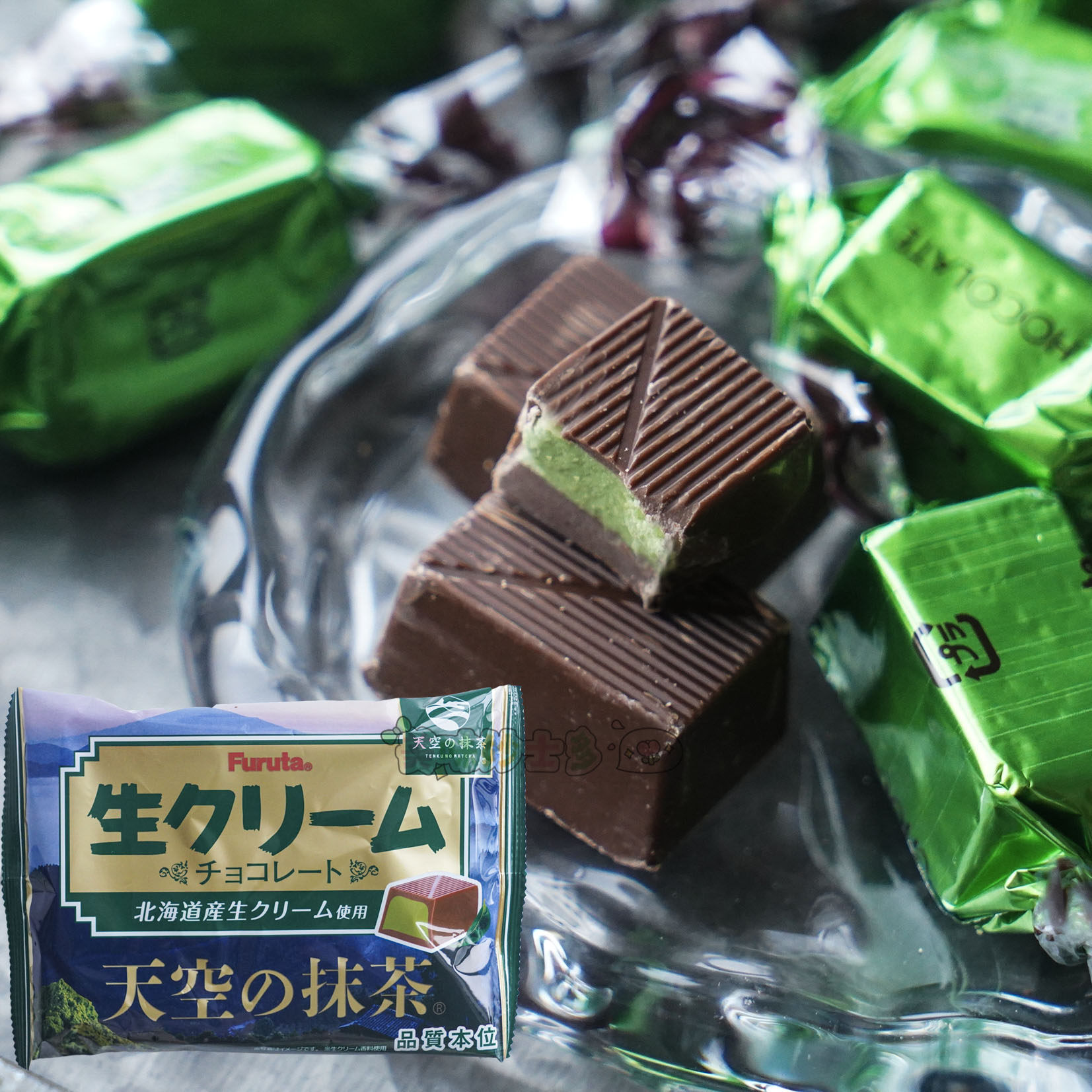 日本富璐达天空抹茶生巧奶油夹心巧克力111g*12p浓郁丝滑清仓特价