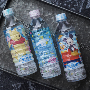 日本进口 波尔本饮用天然矿泉水500ml卡通迪士尼维尼熊米奇桑丽欧