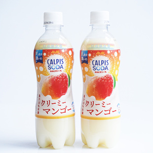 日本進口asahi朝日可爾必思calpis芒果味乳酸菌碳酸飲料汽水500ml