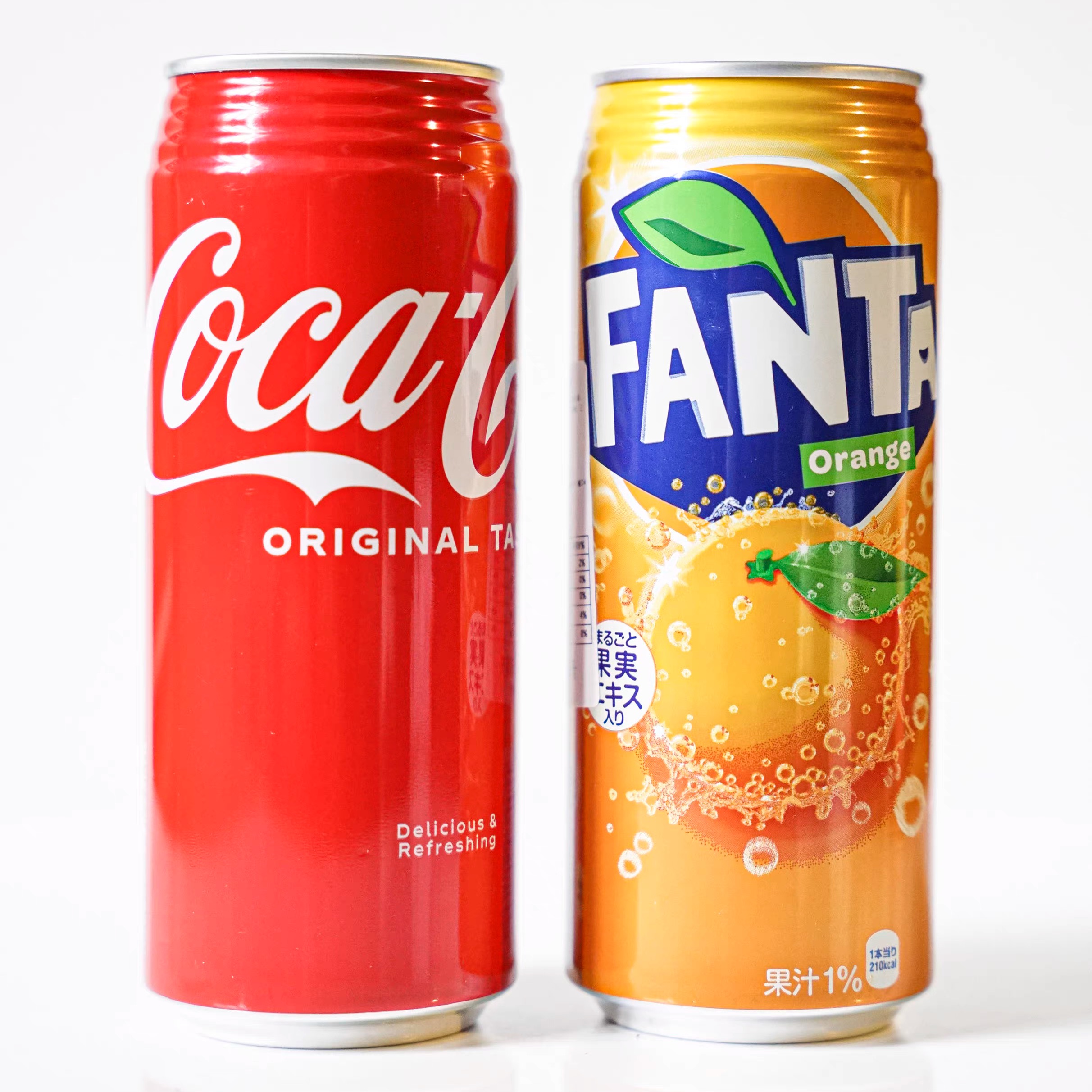 日本进口 Fanta/芬达橙味碳酸饮料橘子味汽水500ml 铝罐可口可乐