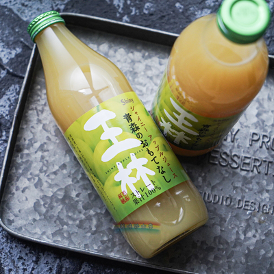 日本进口 Shiny青森王林100%苹果汁饮料1升 大瓶家庭聚会分享装