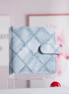 口袋浪漫:浅蓝色牛仔小卡册一宫格超透哑光A8【时尚的牛仔卡册】