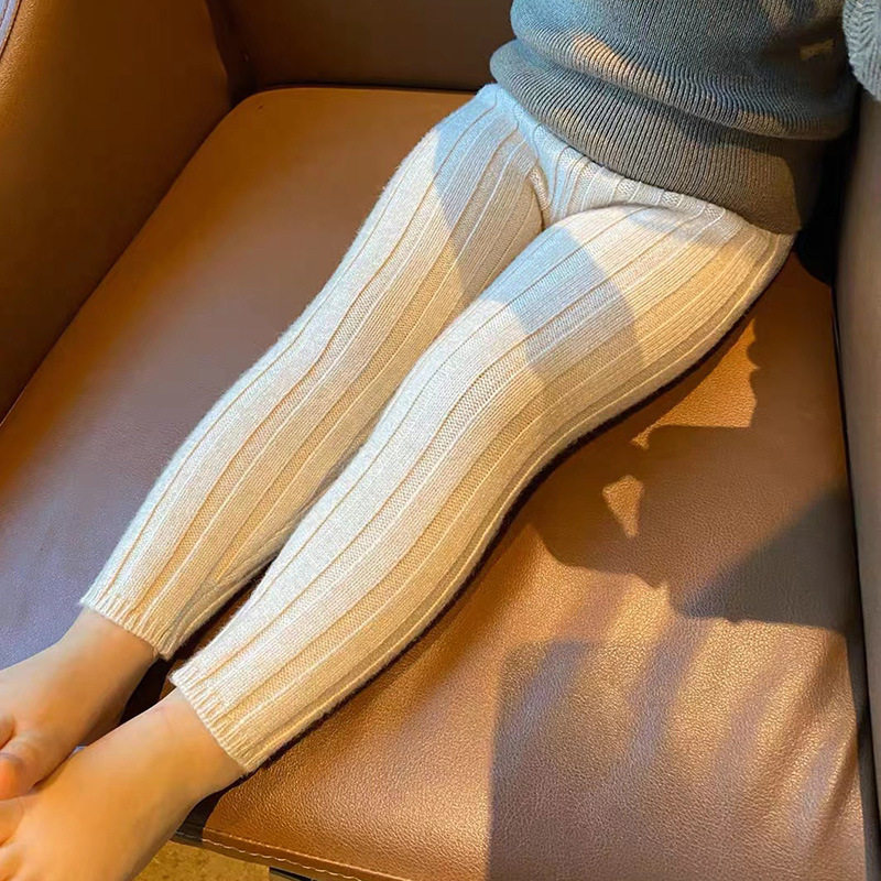 回馈款~24年秋冬女童弹力坑条针织裤 儿童冬季加厚百搭毛线打底裤,童装/婴儿装/亲子装,裤子,淘宝优惠券,粉丝福利购,淘宝优惠卷