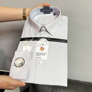 全棉200支纯棉商务格子条纹长袖衬衣成衣免烫抗皱高端短袖衬衫男