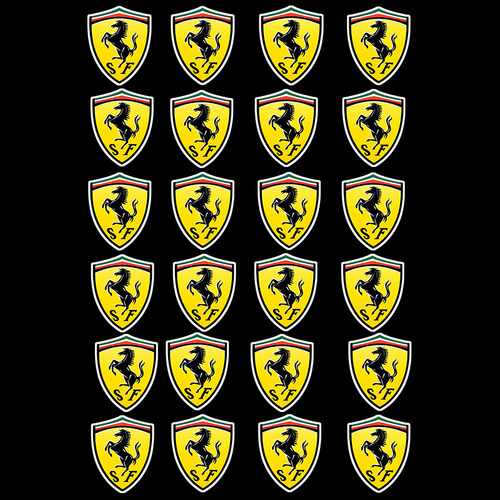 法拉利队标 F1周边手机贴纸电脑创意平板装饰diy可粘贴