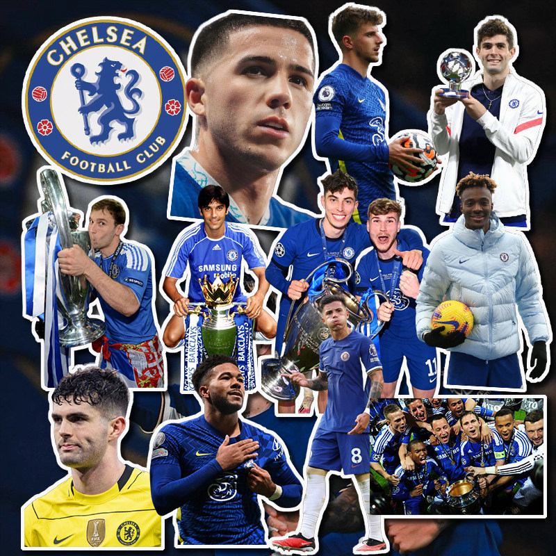 切尔西球队队徽球员周边贴纸 哈弗茨 恩佐 笔记本手机壳diy装饰贴