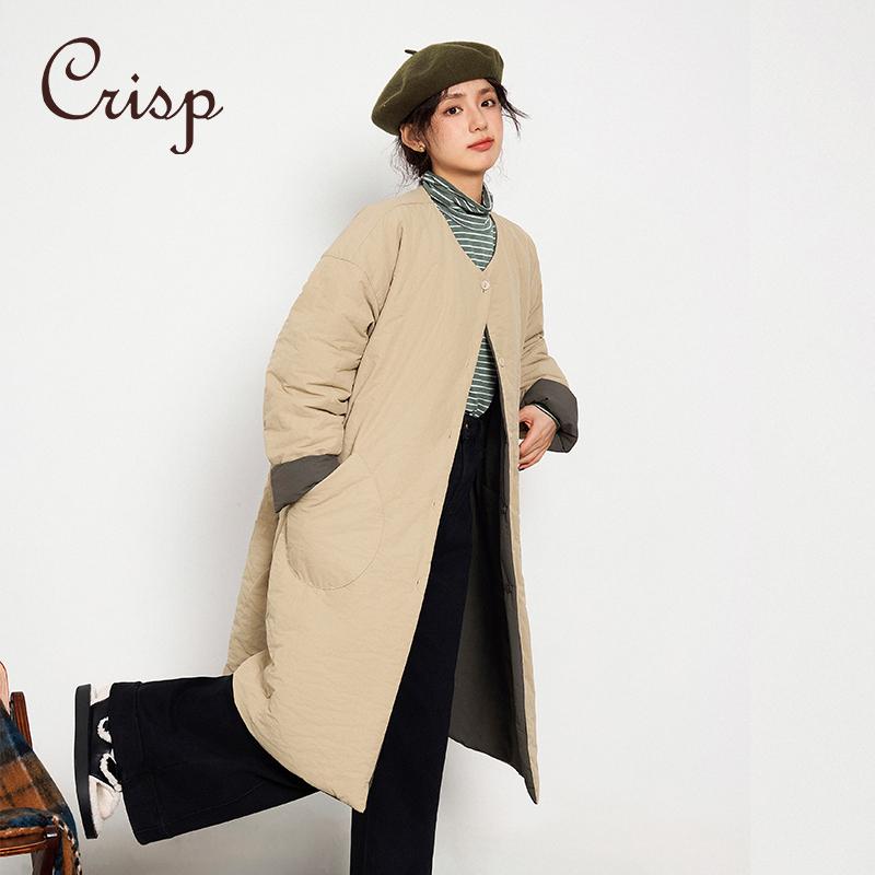CRISP日系正反两穿撞色棉服