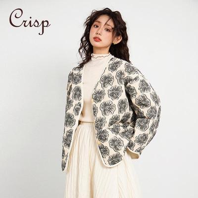 CRISP日系穿搭复古宽松大码棉服