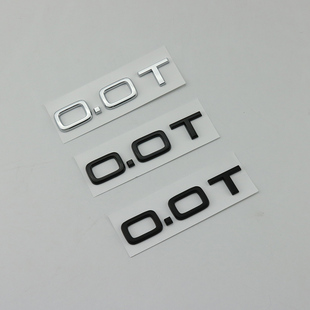 新能源汽车0.0T字标排量标特斯拉小鹏理想蔚来改装标志车贴后尾标