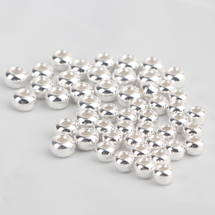 925纯银全新银珠百搭实心款DIY圆珠手链手串配饰珠宝文玩配件光珠